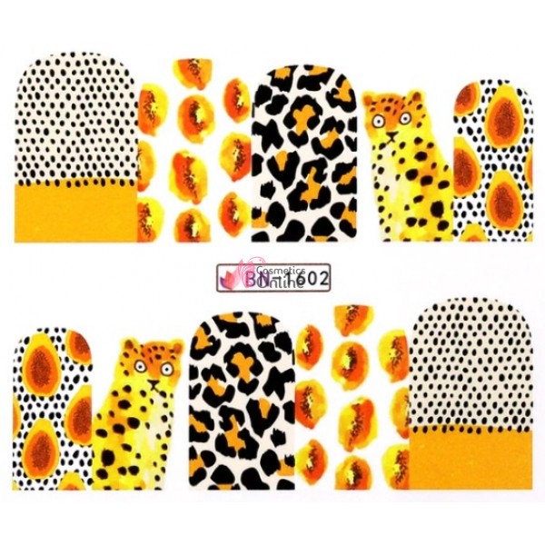 Stickere cu Apa pentru unghii cod BN1602 Fructe